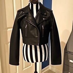 NWOT Steve Madden Vegan Leather Crop Jacket